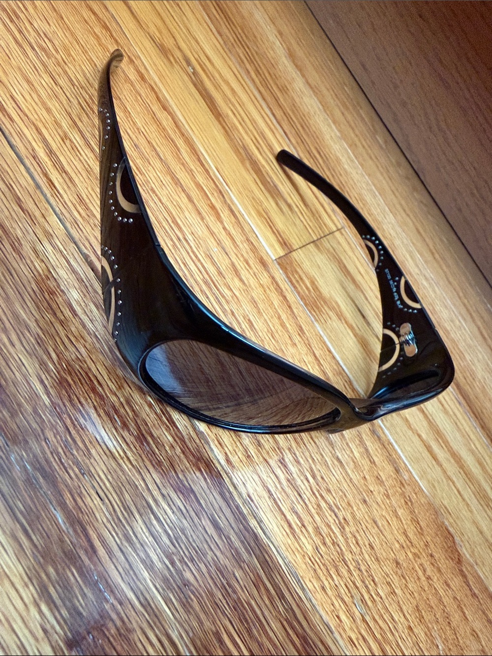 Black Women's Sunglasses with Decorative Accents - Sun Trends Polarized & case